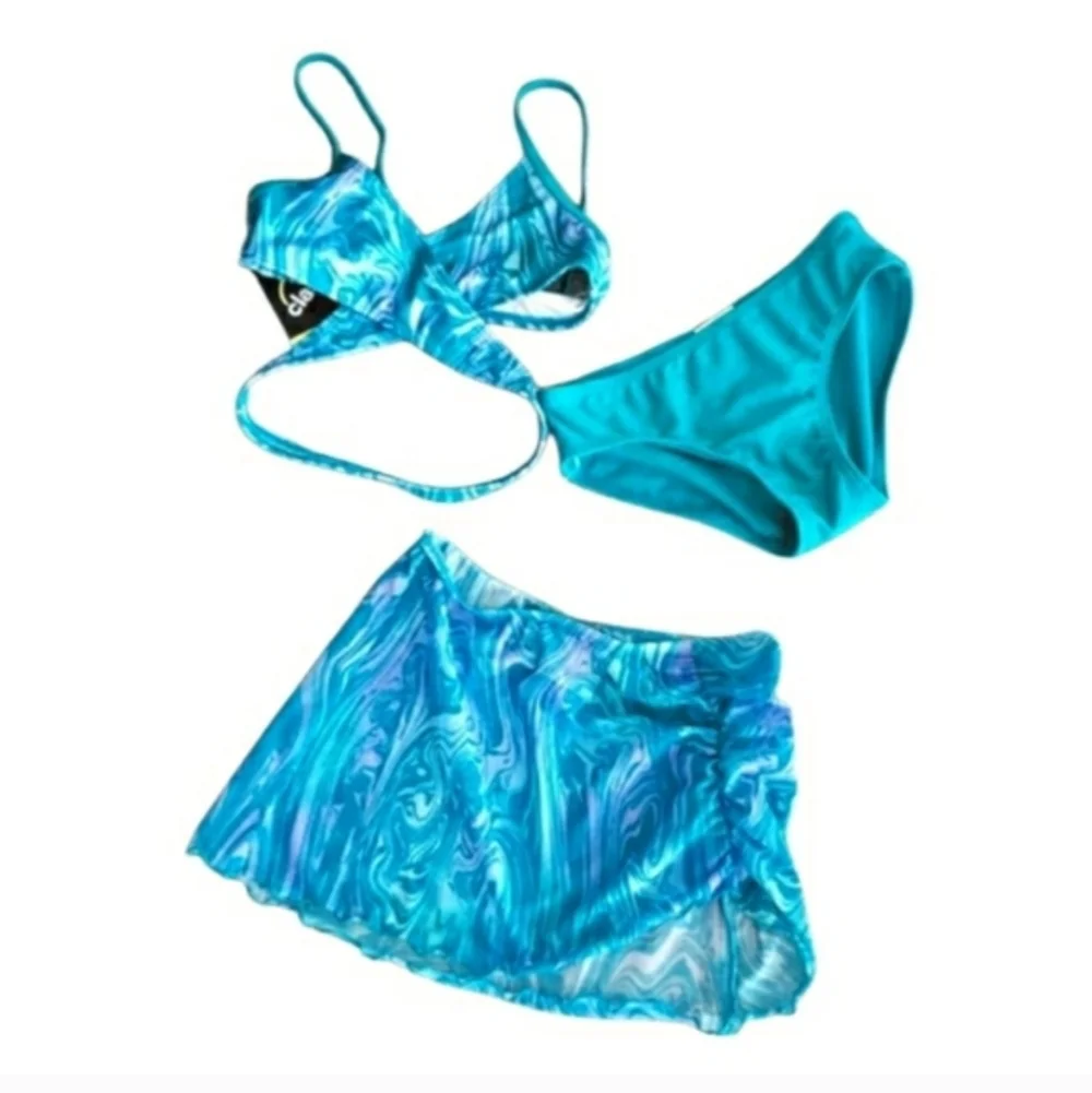 Art Class Girls 3 Pc Swimsuit Set - Size Small 6-7